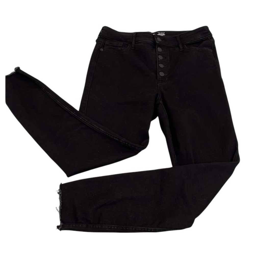 Women’s Old Navy Y2K Black Extra High Rise Rockstar Super Skinny Jeans. Size 10 - Picture 5 of 16
